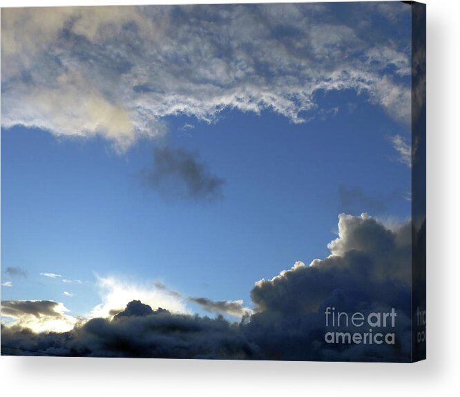 Rain Clouds Acrylic Print featuring the photograph Rain Clouds Clearing by Phil Banks