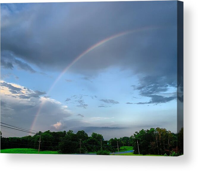 Rainbow Acrylic Print featuring the photograph Rainbow after the Storm by Chris Montcalmo