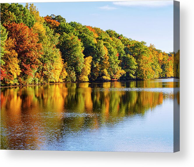 Fall Acrylic Print featuring the photograph Reflecting on Fall by Marianne Campolongo