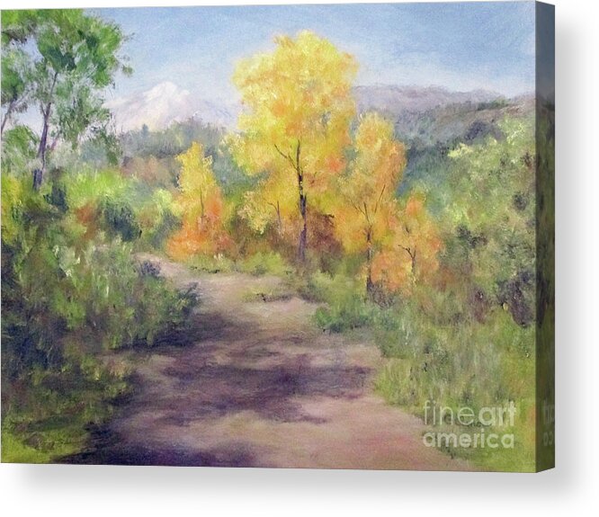 Landscape Acrylic Print featuring the painting Road Less Traveled by Roseann Gilmore