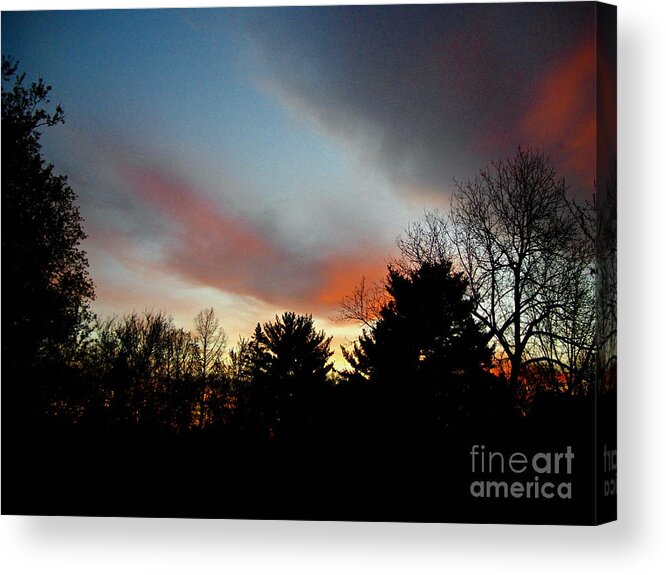 Landscape Acrylic Print featuring the photograph Rolling Clouds Sunrise by Frank J Casella
