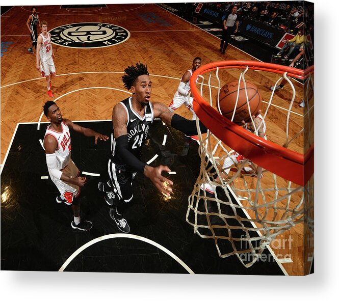 Rondae Hollis-jefferson Acrylic Print featuring the photograph Rondae Hollis-jefferson and Drazen Petrovic by Jesse D. Garrabrant