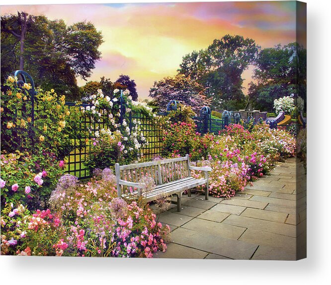 Rose Garden Acrylic Print featuring the photograph Rose Garden in June by Jessica Jenney