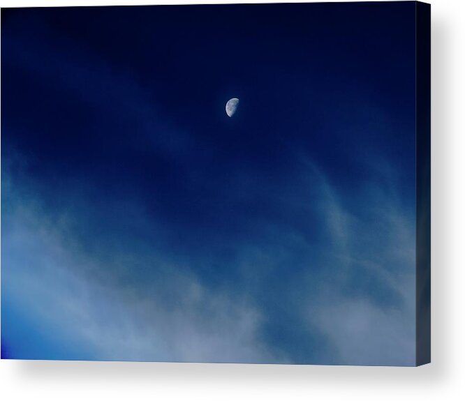 Symbolism Acrylic Print featuring the photograph Sagitarrius Waning in Deep Blue by Judy Kennedy