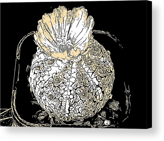 Cactus Acrylic Print featuring the digital art SB Cactus Flower 0004D12 by Selena Boron