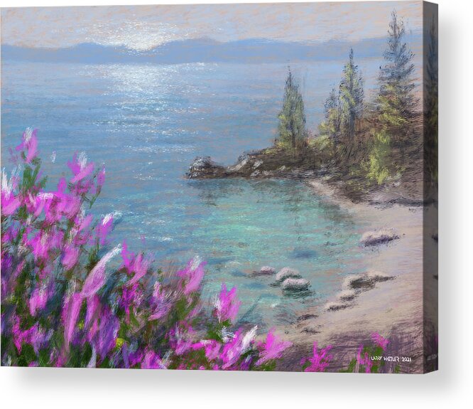 Secret Cove Acrylic Print featuring the painting Secret Cove by Larry Whitler