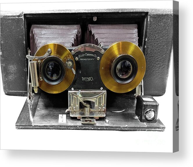 Blair Camera Company Acrylic Print featuring the photograph Seeing in Stereo by Steven Digman