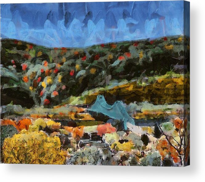 Sewickley Acrylic Print featuring the mixed media Sewickley Valley by Christopher Reed