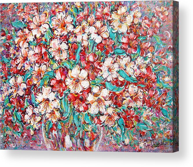 Flowers Acrylic Print featuring the painting Shakespeare Scents by Natalie Holland