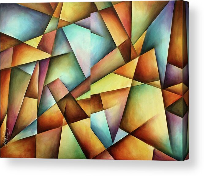 Abstract Acrylic Print featuring the painting Shard by Michael Lang
