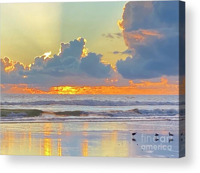 Beautiful Acrylic Print featuring the photograph Shores sunrise by Julianne Felton