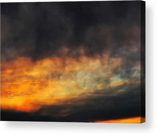 Chroma Sunsets Acrylic Print featuring the photograph Smoky Sunset by Ruben Carrillo