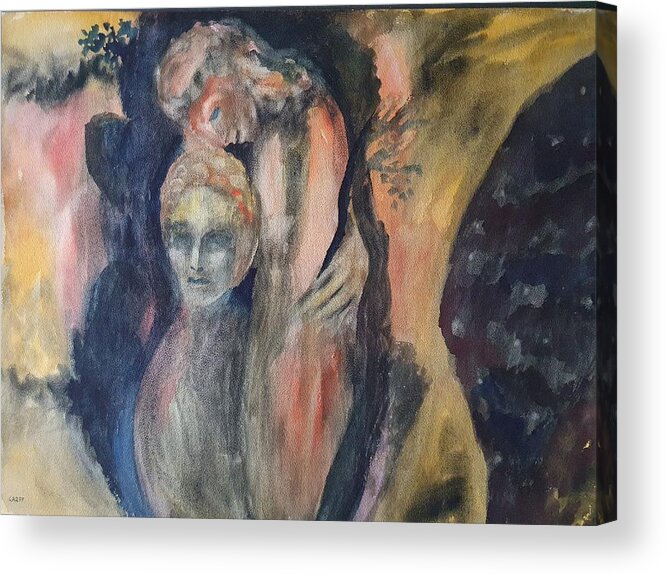 Sculpture Acrylic Print featuring the painting Spirits of the Trees by Enrico Garff