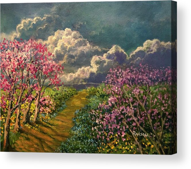 Springtime Acrylic Print featuring the painting Springtime. Earth's Renewal by Rand Burns