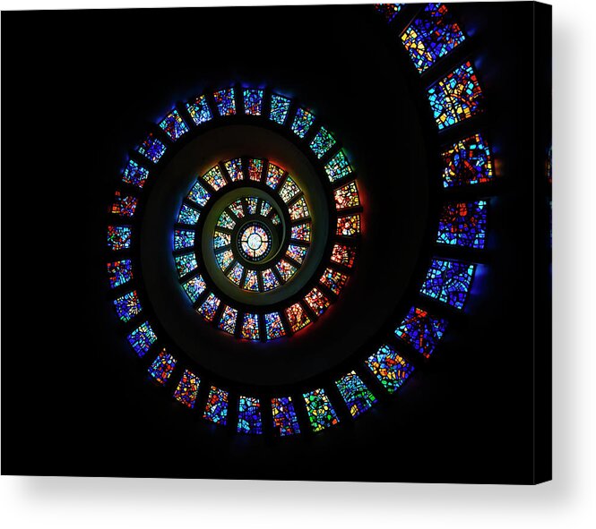 Architect Acrylic Print featuring the photograph Stained-glass by Mango Art