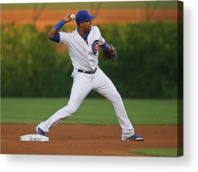 People Acrylic Print featuring the photograph Starlin Castro by Jonathan Daniel