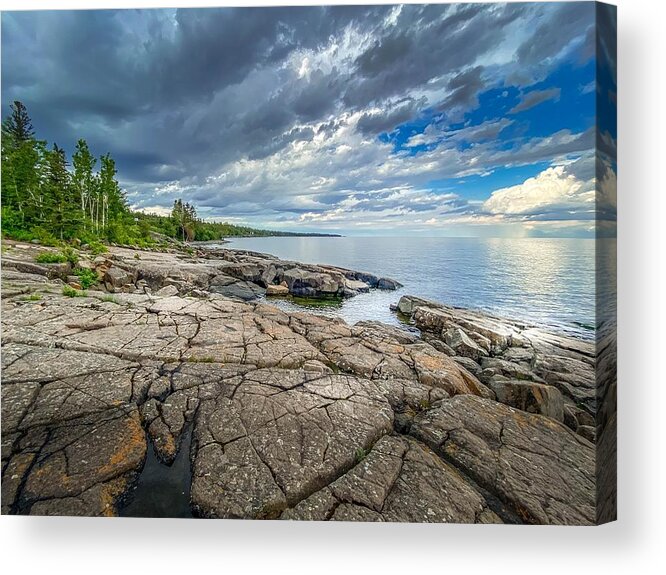 Landscape Acrylic Print featuring the photograph Storm at Stoney Point by Susan Rydberg