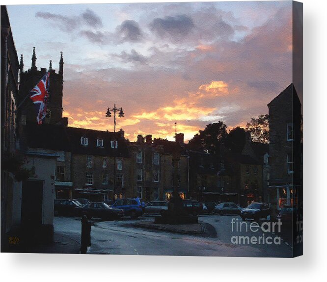 Stow-in-the-wold Acrylic Print featuring the photograph Stow-in-the-Wold After A Summer Rain by Brian Watt