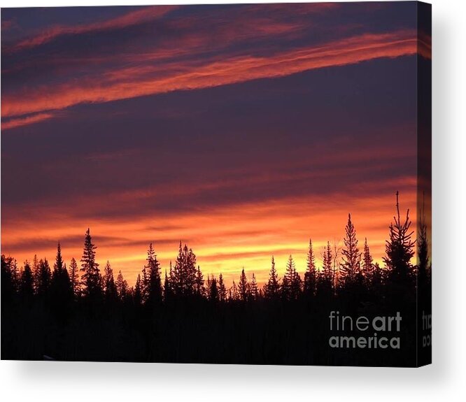 Sunset Acrylic Print featuring the photograph Sundown by Nicola Finch