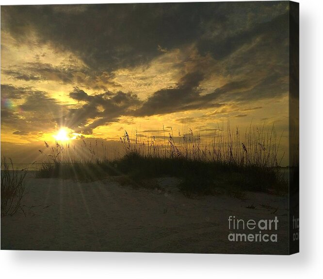 Sunset Acrylic Print featuring the photograph Sunset At Bowditch Point Park Fort Myers by Claudia Zahnd-Prezioso