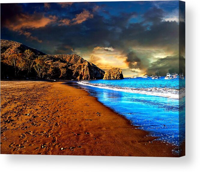 Sunset Acrylic Print featuring the photograph Sunset Beach by Dave Zumsteg