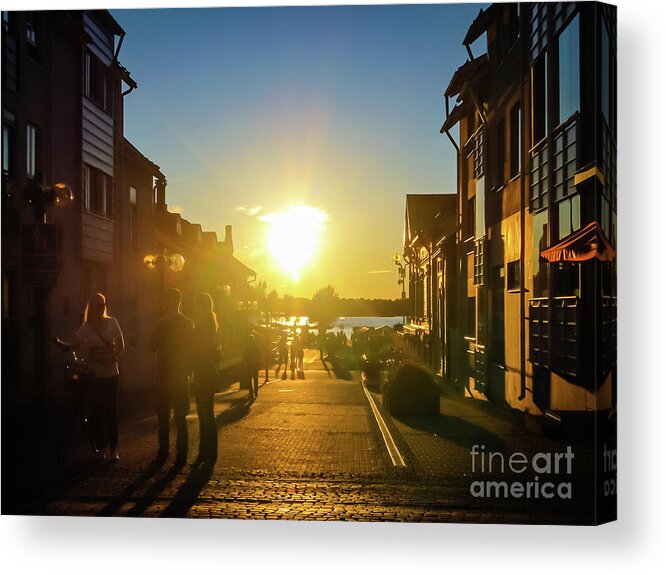 Sunset Acrylic Print featuring the photograph Sunset in Oulu, Finnland by Lyl Dil Creations