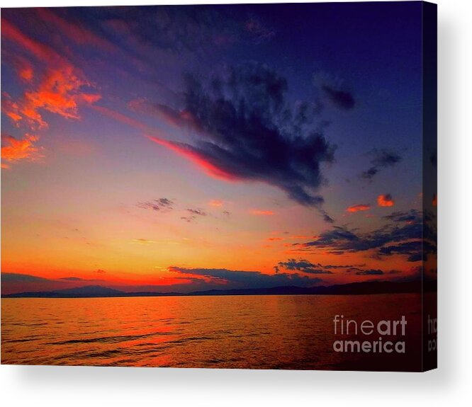  Acrylic Print featuring the photograph Sunset Love ly Clouds by Leonida Arte