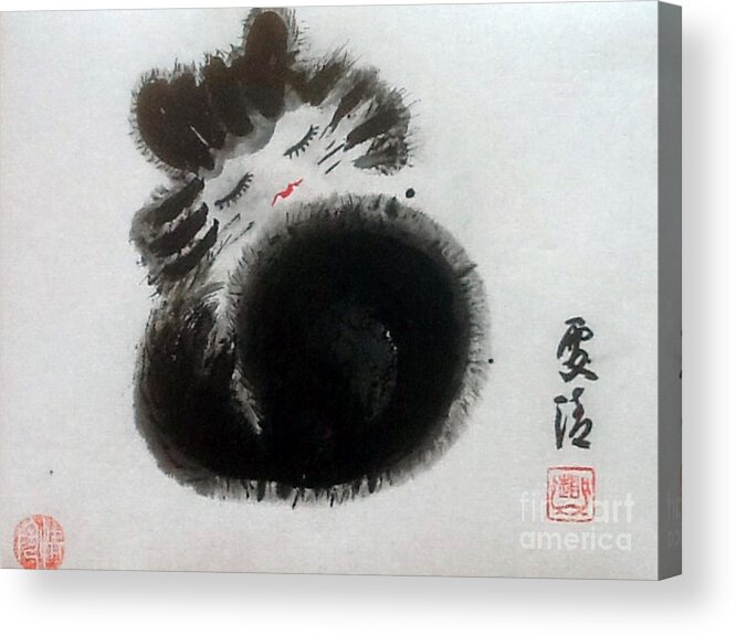 Cat Acrylic Print featuring the painting Sweet Cat by Carmen Lam