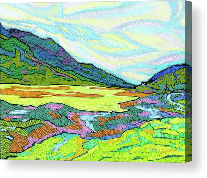 Switzerland Acrylic Print featuring the painting Swiss Mountain Lake by Rod Whyte