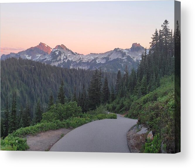 Mount Rainier Acrylic Print featuring the photograph Tatoosh Range Sunset by William Slider