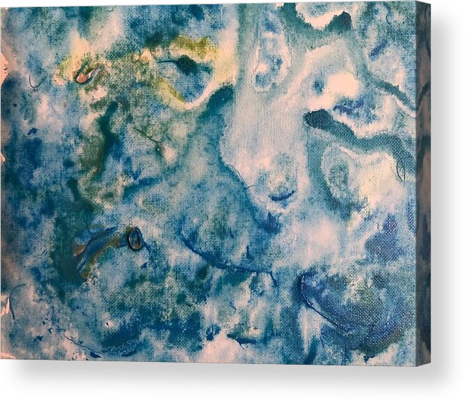Abstract Acrylic Print featuring the painting The Blueprint for Everything by Bethany Beeler