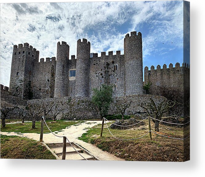 Castle Acrylic Print featuring the photograph Castle at Obidos by Jill Love