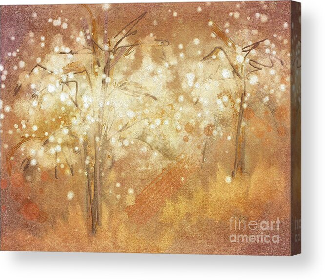 Tree Acrylic Print featuring the digital art The Connectivity Of The Seasons by Lois Bryan