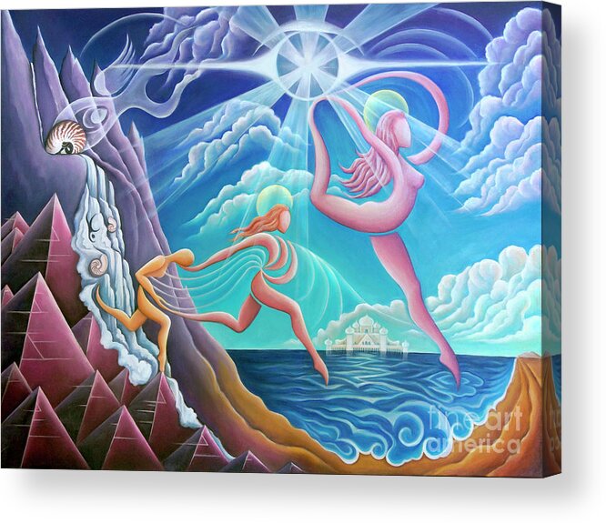 Journey Acrylic Print featuring the painting The Existential Journey of Transformation by Tiffany Davis-Rustam