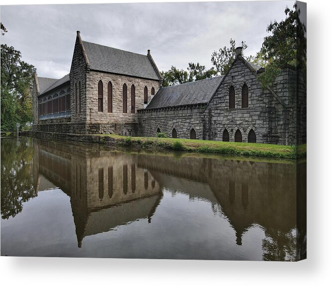  Acrylic Print featuring the photograph The James River Pumphouse by Stephen Dorton