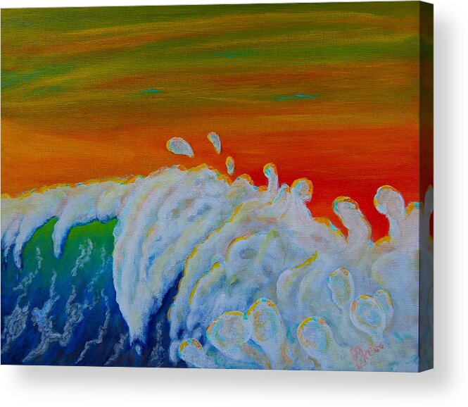 Surf Acrylic Print featuring the painting Joy of Suds by Mike Kling