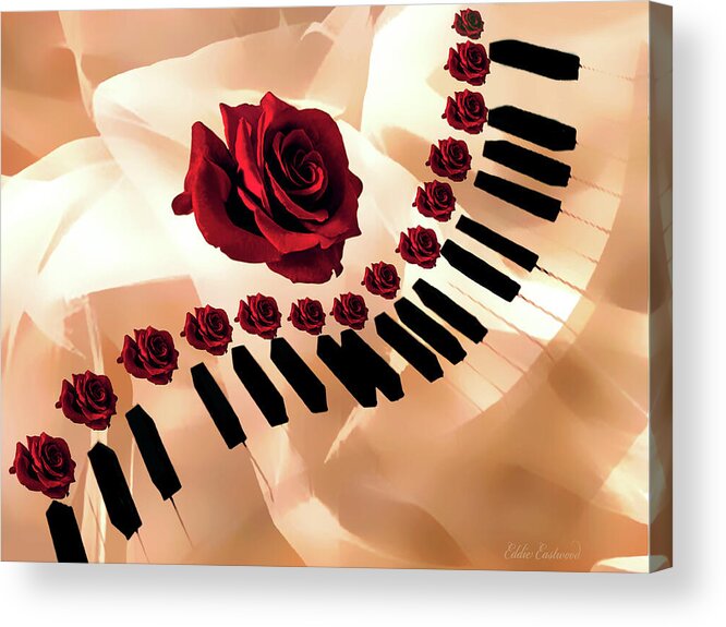 Piano Acrylic Print featuring the digital art The Keys To My Heart by Eddie Eastwood