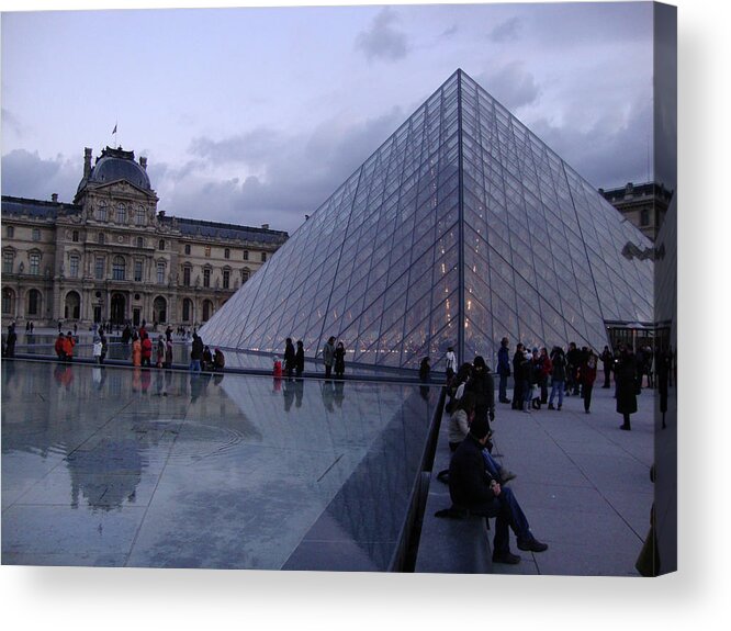 France Acrylic Print featuring the photograph The Louvre by Roxy Rich