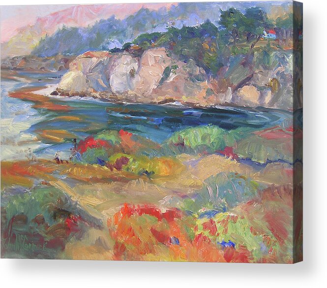 Timber Cove Acrylic Print featuring the painting Timber Cove in Fall by John McCormick