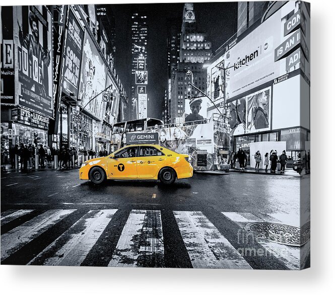 Times Square Acrylic Print featuring the photograph Times Square, New York City by Lev Kaytsner