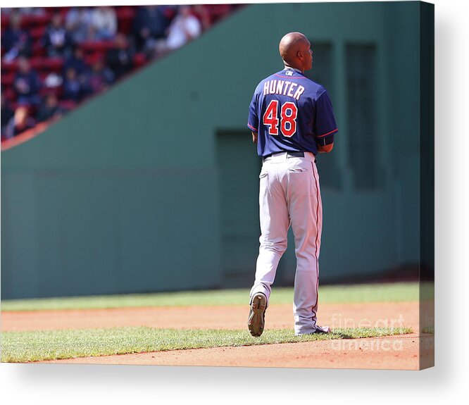 People Acrylic Print featuring the photograph Torii Hunter by Jim Rogash
