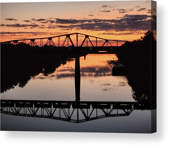 Trestle Acrylic Print featuring the photograph Trestle Over the Black Warrior River by Jeremy Butler
