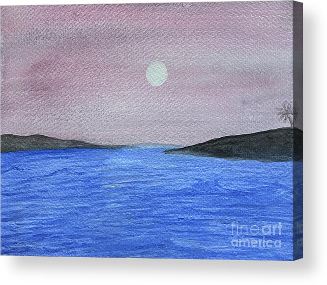 Ocean Acrylic Print featuring the painting Tropical Sea by Lisa Neuman