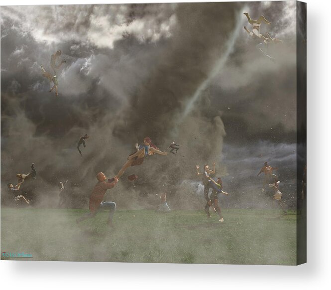 Eternally Rooted Acrylic Print featuring the digital art Turbulence by Williem McWhorter