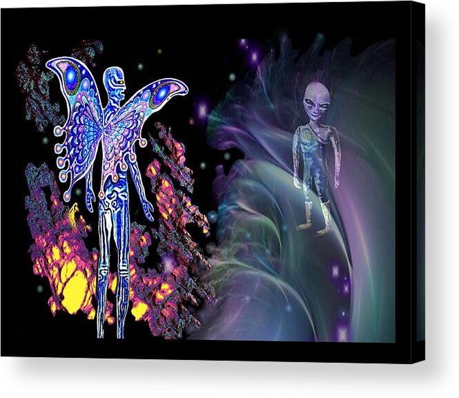 Universe Acrylic Print featuring the painting Unimaginable by Hartmut Jager