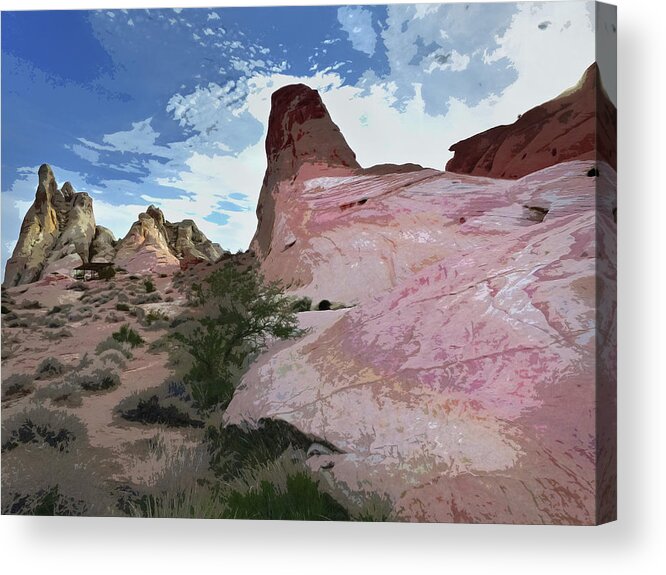 Ribbon Acrylic Print featuring the photograph Valley of Fire Cutout Series by JustJeffAz Photography