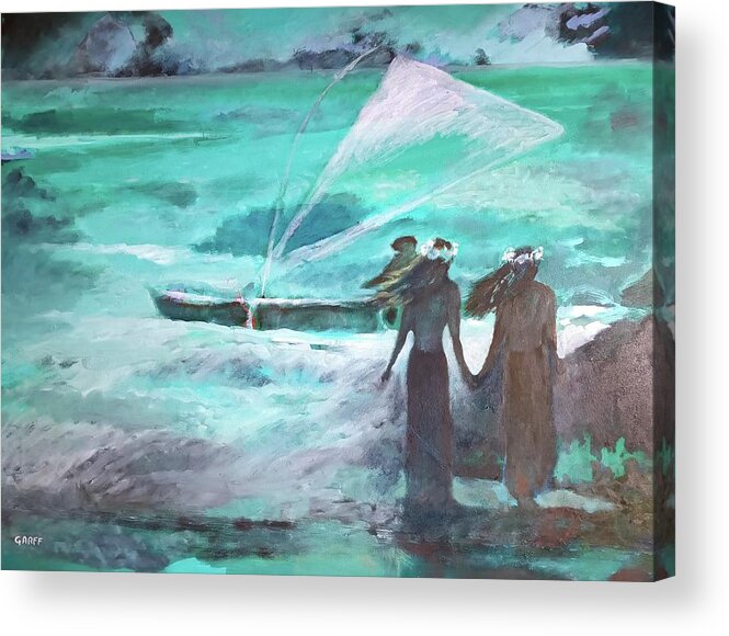 Hawaii Acrylic Print featuring the painting Vento Alle Hawaii by Enrico Garff