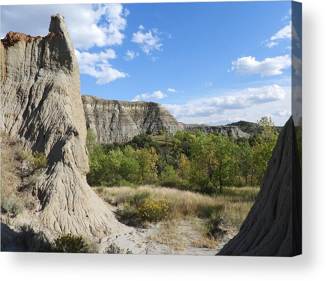 Buttes Acrylic Print featuring the photograph View Past The Buttes by Amanda R Wright