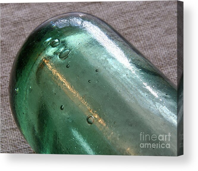 Macro Acrylic Print featuring the photograph Vintage Glass 2 by Phil Perkins