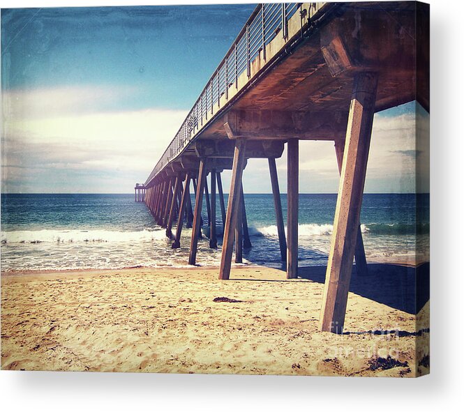 Hermosa Beach Acrylic Print featuring the photograph Vintage Hermosa Beach by Phil Perkins
